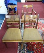 Set of eight 19th century mahogany dining chairs,