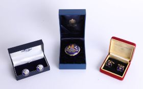 Pair of cufflinks presented by the Prince of Wales to his protection team, a pair of cufflinks