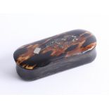 Tortoishell, pique and possibly horn? snuff box.