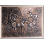 Monica English, (described as an 'old craft' witch and artist,1920-1979) pastel horse study on board