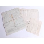 A small group of historical naval documents including a handwritten letter from a young marine to