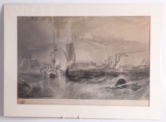 Two engraved 19th century prints including after J.M.W. Turner 'Dover' and W.L. Leitch 'The Villa