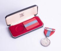 Imperial Service Medal awarded to Albert Ernest Bishop, cased.