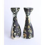 Two Celtic pottery, Newlyn cat figures, height 19cm (2)