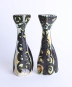 Two Celtic pottery, Newlyn cat figures, height 19cm (2)