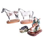 Beswick dapple grey horse, together with a Doulton figure 'The Master' HN2325, and a Mastercraft dog