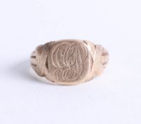 A 9ct gold signet ring, approx 7.7g.