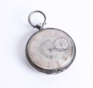A 19th Century silver cased pocket watch with silver dial marked W. Davis and Sons, sub second