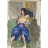 Robert Lenkiewicz, 'Study of Jenny. 2.10 p.m. Thursday. 20th July 89', Watercolour, 42 x 29 cm.