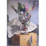 Published by the Lenkiewicz archive, 'Still Life, Prayer Plant', with certificate, 85cm x 50cm.