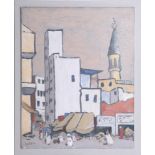 Ingham, oil on board, Middle Eastern scene, laid on panel, 50cm x 40cm.