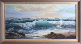 Prudence Turner (1930-2007) signed, oil on canvas, 'Seascape, framed.