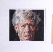 Robert Lenkiewicz print, 'Study of Snowy, Project 11, Old Age, 1979', no. 4/475, mounted, 30cm x