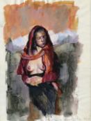 Robert Lenkiewicz, 'Study of Yana. Tuesday 14 March 89, 2 am', watercolour, 37.5 x 28cm.