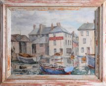G Lewis Cook, signed oil on board 'The Ship Inn' at back beach, Teignmouth, Devon,