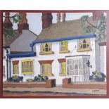 Ingham, oil on board, 'Whitethorn Cottage', laid on panel, 40cm x 51cm.