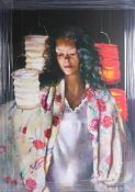 Published by the Lenkiewicz archive, 'Anna with Paper Lanterns' 1996 no. 13/475, with certificate,