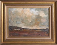 Adriaan Boshoff, Sth African, (1935-2007) oil on board, landscape, indistinctly signed, framed, 36cm