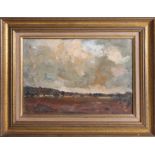 Adriaan Boshoff, Sth African, (1935-2007) oil on board, landscape, indistinctly signed, framed, 36cm