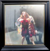 Robert Lenkiewicz, 'Painter with Woman', print no. 18/50, framed and glazed, overall size 110cm x
