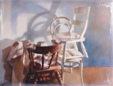 Published by the Lenkiewicz archive, 'Still Life (3 chairs), 1981' no. 11/475 with certificate