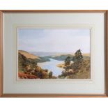 S.Fox watercolour 'Near Calstock, Cornwall', together with P. Powell watercolour 'Cotehele quay,