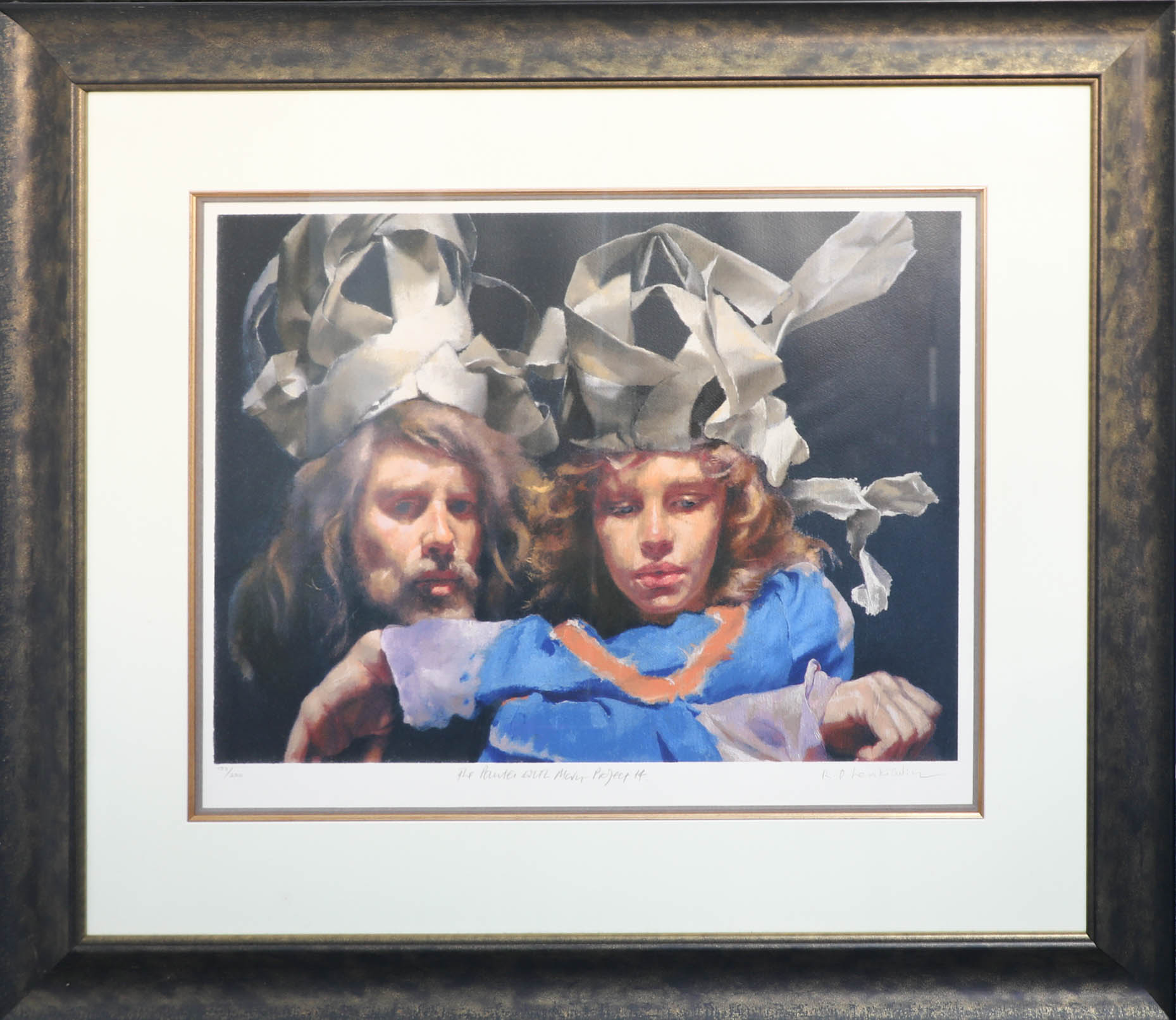 Robert Lenkiewicz 'The Painter with Mary, Project 14', signed print no. 157/250, framed and