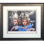 Robert Lenkiewicz 'The Painter with Mary, Project 14', signed print no. 157/250, framed and