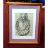 Robert Lenkiewicz, pencil sketch 'Mouse? With Birthday candles', with studio seal, 25cm x 18cm.