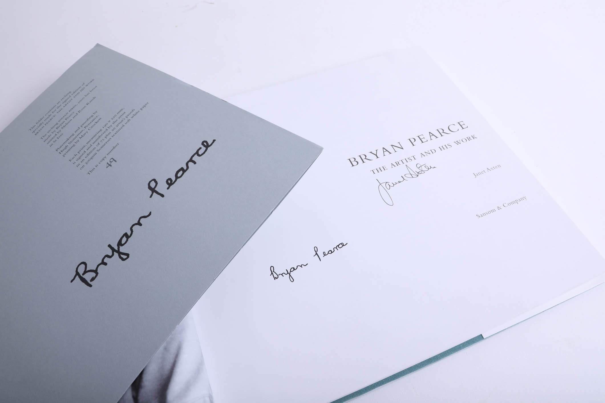 Brian Pearce book 'The artist and his work' by Janet Axton, copy no. 49, with a signed limited - Image 3 of 3