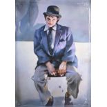 Published by the Lenkiewicz archive, 'Les Ryder in Bowler Hat' 1996 no. 2/475, with certificate,