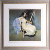 Robert Lenkiewicz, 'Esther Seated', no. 359/475, signed limited edition print, framed and glazed,