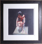 Robert Lenkiewicz, 'Study of Esther', limited edition print signed by Esther Dallaway, with embossed