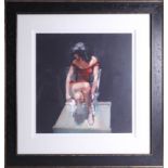 Robert Lenkiewicz, 'Study of Esther', limited edition print signed by Esther Dallaway, with embossed