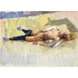 Robert Lenkiewicz, 'Study of Patti. 11.43 p.m. 16th April. 89', Watercolour, 41.75 x 58 cm.