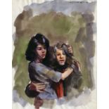 Robert Lenkiewicz, 'The Painter with Astrid. 4.47 p.m. 18. April. 89', Watercolour, 36.25 x 28.25