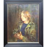 Robert Lenkiewicz (1941-2002),'Young man in glasses' oil on canvas 96 x 77cm, glazed and framed