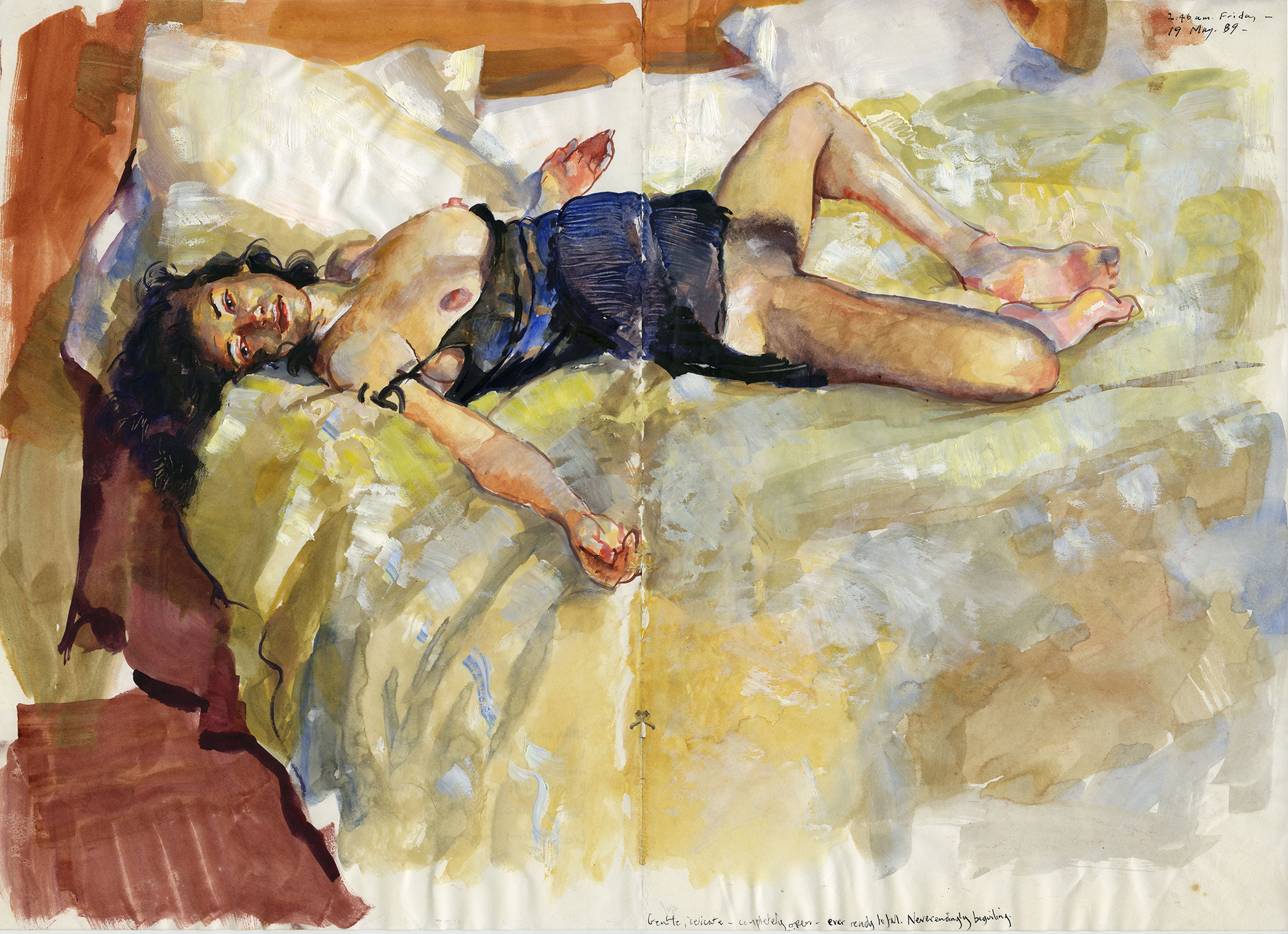 Robert Lenkiewicz, 'Study of Louise. 2.46 a.m. Friday 19 May. 89', Watercolour, 42.5 x 58.5 cm.