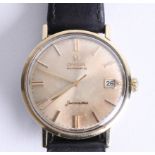Omega, vintage gents automatic date Seamaster wristwatch, gold capped, with receipt and papers dated