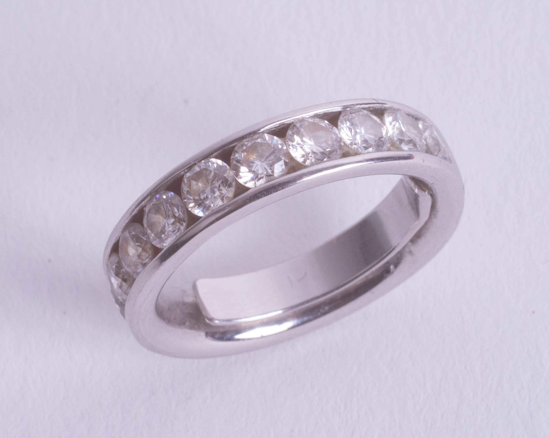 A fine platinum and diamond set half band eternity ring, with Hatton Garden jewellery grading - Image 3 of 3