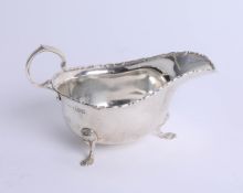 A Geo V silver sauce boat, 4.32oz.