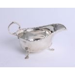 A Geo V silver sauce boat, 4.32oz.