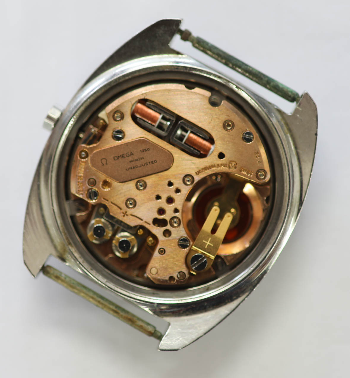 Omega, constellation, gents stainless steel electronic calendar wristwatch, the dial marked F300HZ. - Image 3 of 3