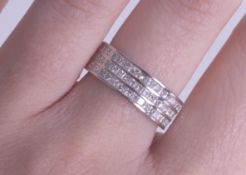 A fine platinum full band eternity ring, approx 3.0 cts, the diamonds of D colour and VVS1 clarity