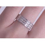 A fine platinum full band eternity ring, approx 3.0 cts, the diamonds of D colour and VVS1 clarity