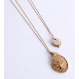 Two 9ct gold lockets, 11.20g.