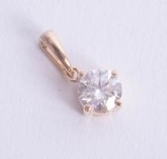 An 18ct yellow gold diamond pendant approx 0.50ct.