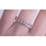 A fine platinum and diamond set half band eternity ring, with Hatton Garden jewellery grading