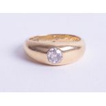 An antique 18ct diamond set ring, inscribed 'September to October 1874', approximately 10g, size O.