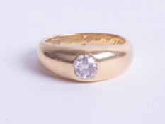 An antique 18ct diamond set ring, inscribed 'September to October 1874', approximately 10g, size O.